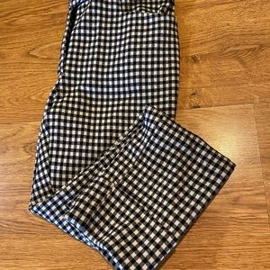 Anthropologie Black&White Crop Flare Pants